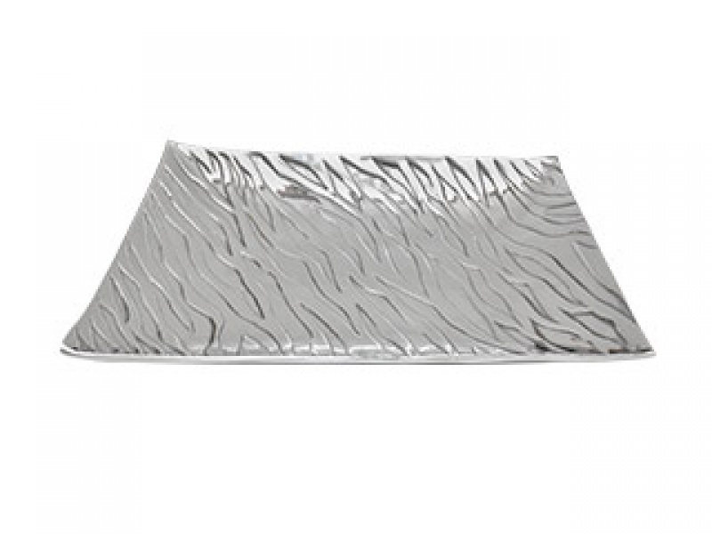 CHAROLA CEBRA RECTANGULAR EXT GDE CHAROLAS EN PEWTER